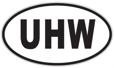 UHW - 3 Letter Initials Oval Magnet