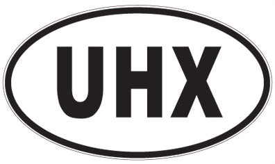 UHX - 3 Letter Initials Oval Magnet