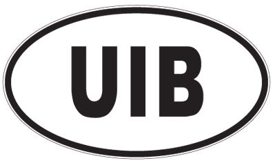 UIB - 3 Letter Initials Oval Magnet