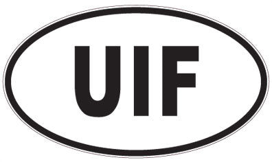 UIF - 3 Letter Initials Oval Magnet