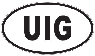 UIG - 3 Letter Initials Oval Magnet