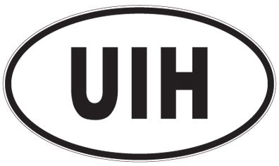UIH - 3 Letter Initials Oval Magnet