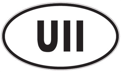 UII - 3 Letter Initials Oval Magnet