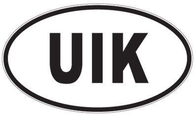 UIK - 3 Letter Initials Oval Magnet
