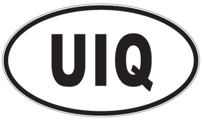 UIQ - 3 Letter Initials Oval Magnet