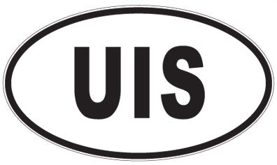 UIS - 3 Letter Initials Oval Magnet