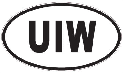 UIW - 3 Letter Initials Oval Magnet