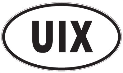 UIX - 3 Letter Initials Oval Magnet