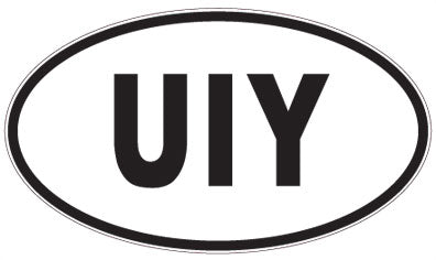 UIY - 3 Letter Initials Oval Magnet