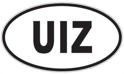 UIZ - 3 Letter Initials Oval Magnet