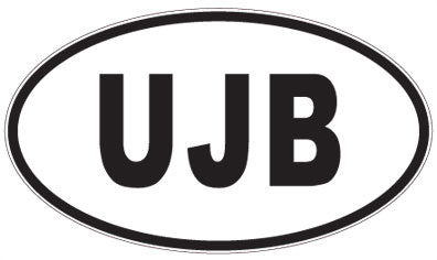 UJB - 3 Letter Initials Oval Magnet