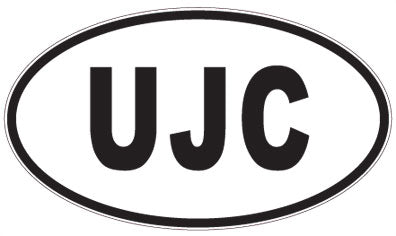 UJC - 3 Letter Initials Oval Magnet