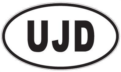 UJD - 3 Letter Initials Oval Magnet