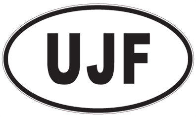 UJF - 3 Letter Initials Oval Magnet