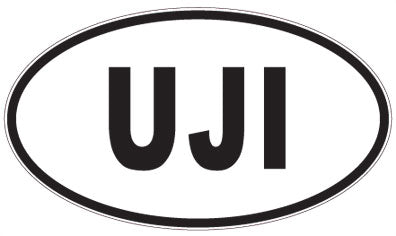 UJI - 3 Letter Initials Oval Magnet