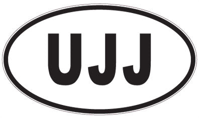 UJJ - 3 Letter Initials Oval Magnet