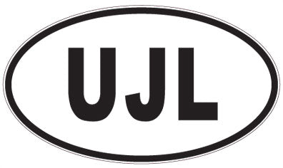UJL - 3 Letter Initials Oval Magnet