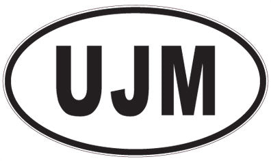 UJM - 3 Letter Initials Oval Magnet