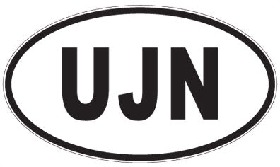 UJN - 3 Letter Initials Oval Magnet