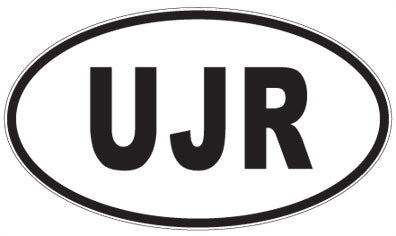 UJR - 3 Letter Initials Oval Magnet