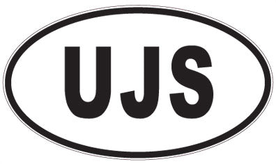 UJS - 3 Letter Initials Oval Sticker