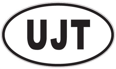 UJT - 3 Letter Initials Oval Magnet