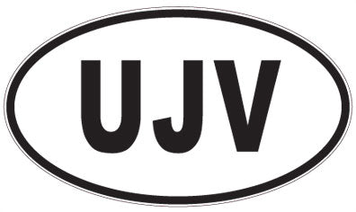 UJV - 3 Letter Initials Oval Magnet