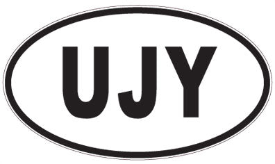 UJY - 3 Letter Initials Oval Magnet