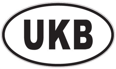 UKB - 3 Letter Initials Oval Magnet
