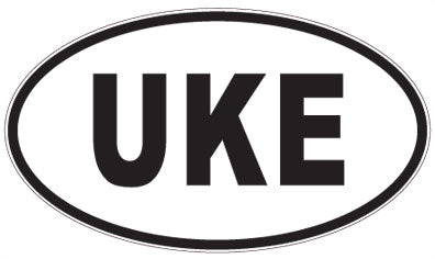 UKE - 3 Letter Initials Oval Magnet