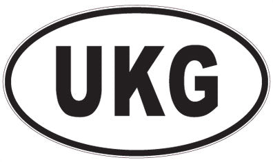 UKG - 3 Letter Initials Oval Magnet