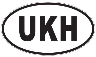 UKH - 3 Letter Initials Oval Magnet