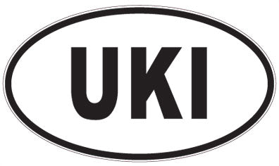 UKI - 3 Letter Initials Oval Magnet