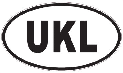 UKL - 3 Letter Initials Oval Magnet