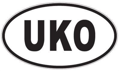 UKO - 3 Letter Initials Oval Magnet