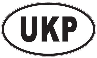 UKP - 3 Letter Initials Oval Magnet