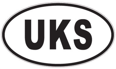 UKS - 3 Letter Initials Oval Magnet
