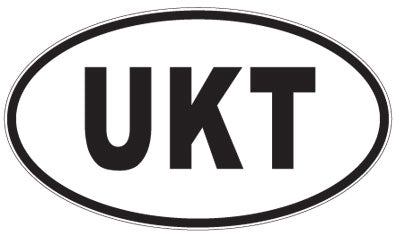 UKT - 3 Letter Initials Oval Magnet