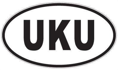 UKU - 3 Letter Initials Oval Magnet