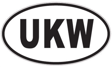 UKW - 3 Letter Initials Oval Magnet