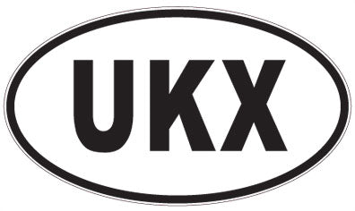 UKX - 3 Letter Initials Oval Magnet