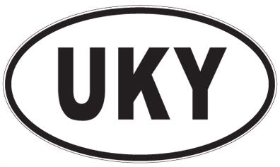 UKY - 3 Letter Initials Oval Magnet