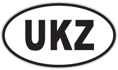 UKZ - 3 Letter Initials Oval Magnet