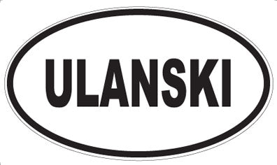 ULANSKI - Oval Sticker