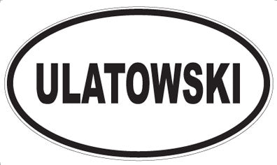 ULATOWSKI - Oval Sticker