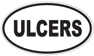 ULCERS - Oval Sticker