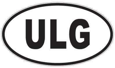 ULG - 3 Letter Initials Oval Magnet
