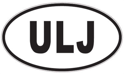 ULJ - 3 Letter Initials Oval Magnet