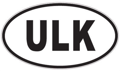 ULK - 3 Letter Initials Oval Magnet