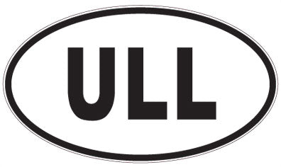 ULL - 3 Letter Initials Oval Magnet